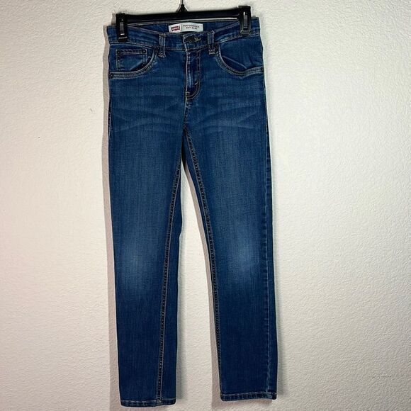 Levi's 511 Blue Stretch‎ Performance Slim Straight Leg Jeans Boys Size 12 - Picture 1 of 8